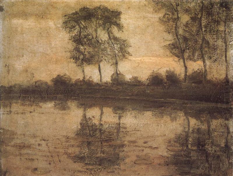 Trees at the edge of Gaiyin river, Piet Mondrian